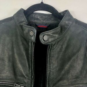 Cafe Racer Leather Jacket , Size Small